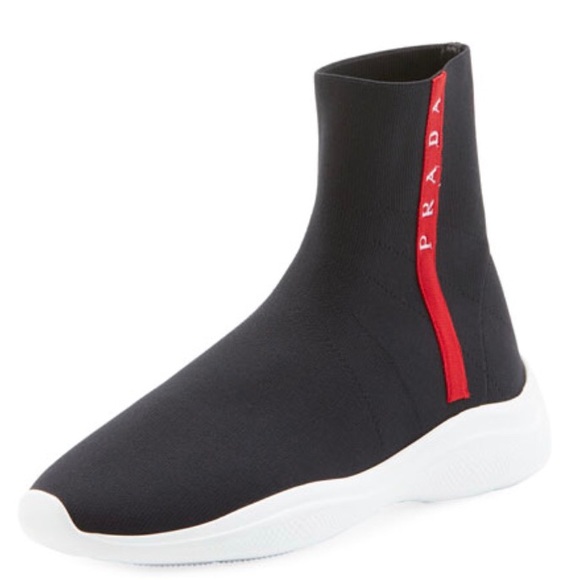 prada high top sock sneakers